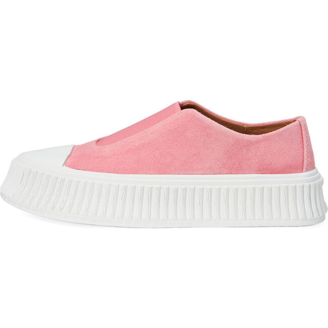 Archi Suede Round-Toe Sneakers, Pink