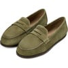 Ryan Suede Grosgrain Ribbon Trim Loafers, Khaki - Loafers - 2