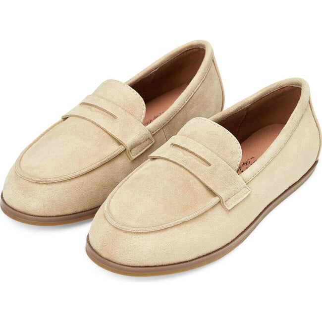 Ryan Suede Grosgrain Ribbon Trim Loafers, Lightbeige - Loafers - 2