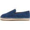 Bruno Jute Sole Suede Loafers, Navy - Loafers - 1 - thumbnail