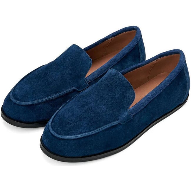 Bruno 2.0 Leather Sole Suede Loafers, Navy - Loafers - 2