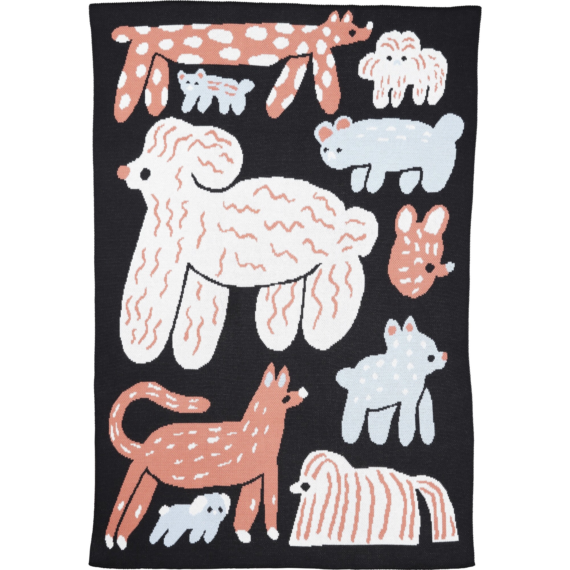 Bow Wow Baby Blanket, Classic Noir - Blankets - 1