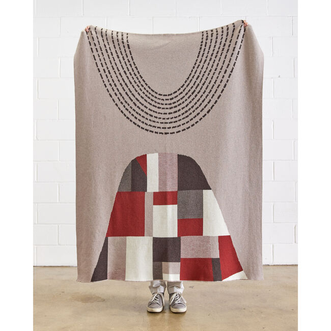 Arches Throw Blanket, Red Oak