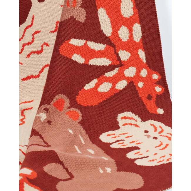 Bow Wow Baby Blanket, Red Clay - Blankets - 5