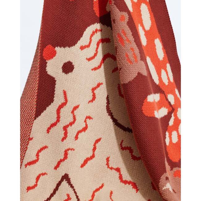 Bow Wow Baby Blanket, Red Clay - Blankets - 7