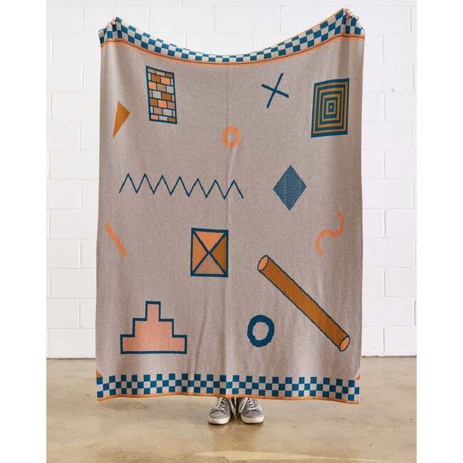 Shapes Throw Blanket, Secondary - Blankets - 4