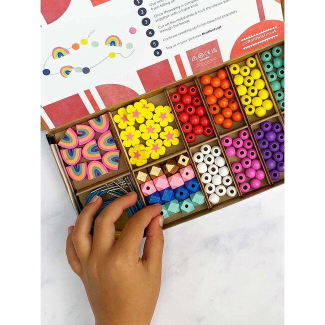 RAINBOW + FLOWER BRACELET MAKING KIT - Arts & Crafts - 2