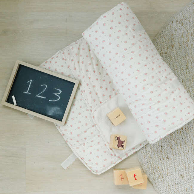 Toddler Nap Print Nap Roll-N-Rest Mat Set, Blush - Sleepbags - 3