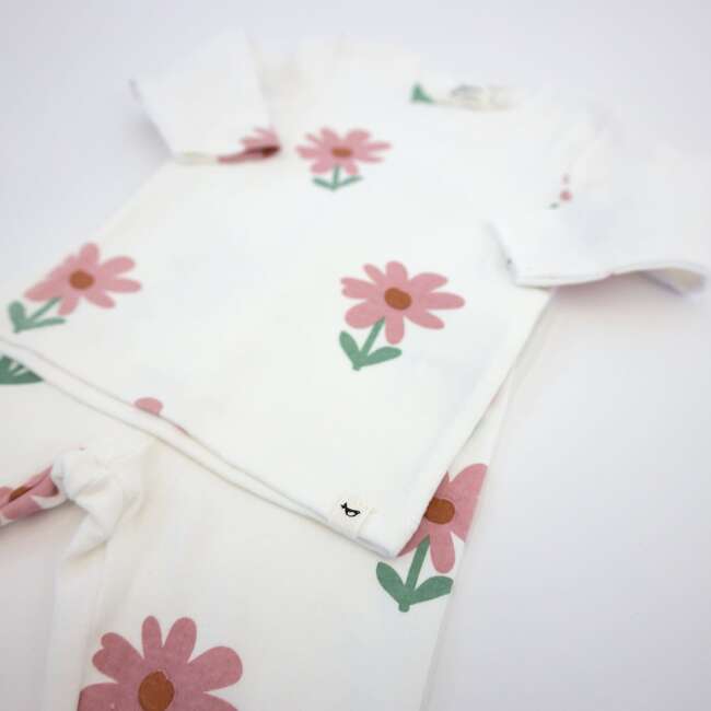 Picking Daisies Print Two Piece Set, Cream - Mixed Apparel Set - 3