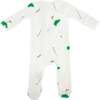 Golf Print Zipper Footie, Cream - Footie Pajamas - 2