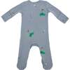 Golf Print Zipper Footie, Fog - Footie Pajamas - 2