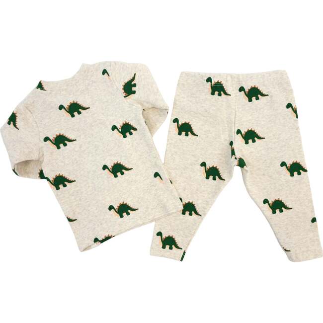 Dinosaur Print Two Piece Set, Malt - Mixed Apparel Set - 2