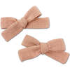 Skinny Ribbon Pigtail Bows, Pink (Set Of 2) - Hair Accessories - 1 - thumbnail