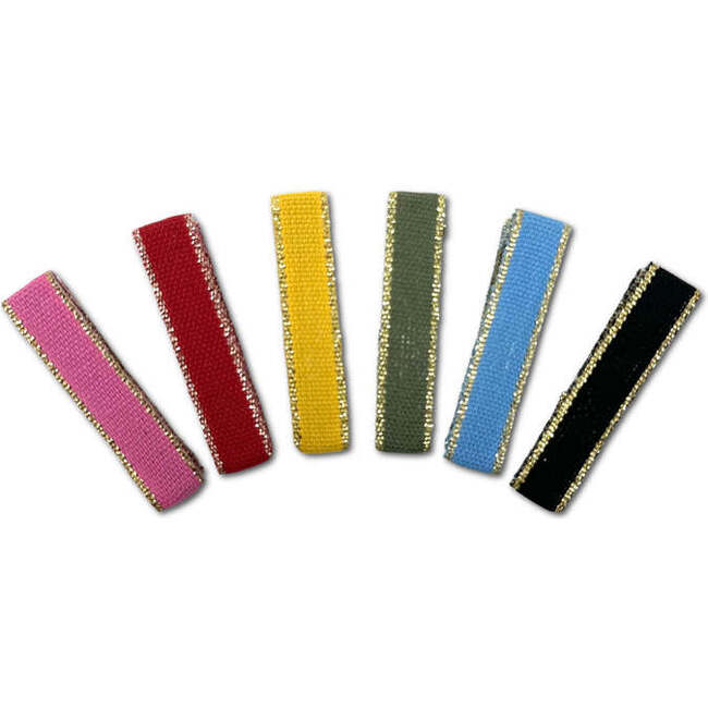 Ribbon Bar Clip Bundle, Multicolor Brights (Set Of 6)