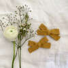 Skinny Ribbon Pigtail Bows, Mustard (Set Of 2) - Hair Accessories - 3