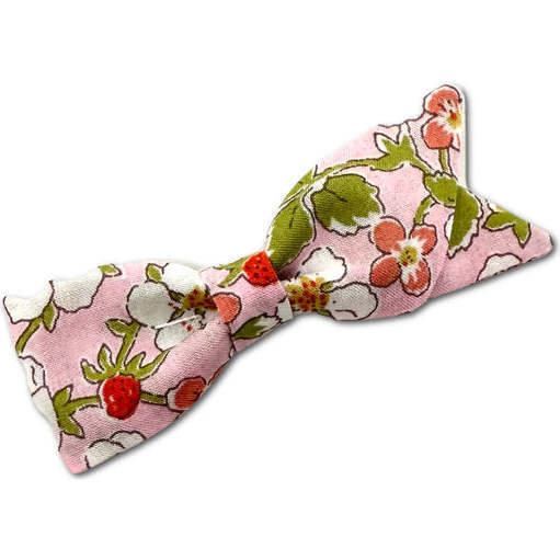 Liberty Of London Strawberries Print Asymmetric Petal Bow, Pink