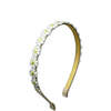 Daisies Ribbon Headband, Ivory - Hair Accessories - 1 - thumbnail