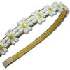 Daisies Ribbon Headband, Ivory - Hair Accessories - 4