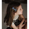 Asymmetric Petal Bow, Blue - Hair Accessories - 2