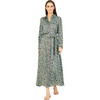 Women's Palma Long Sleeve Belted Maxi Shirt Dress, Marlow Marine - Dresses - 1 - thumbnail