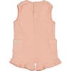 Ruffle Hem Sleeveless Romper, Pink - Rompers - 2