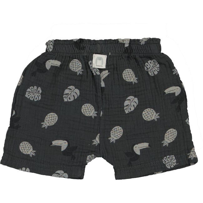 All-Over Toucan Print Shorts, Charcoal - Shorts - 2