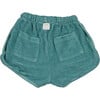 Terry Curved Hem Drawstring Shorts Shorts, Sea Green - Shorts - 2