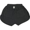 Curved Hem Drawstring Shorts, Charcoal - Shorts - 2