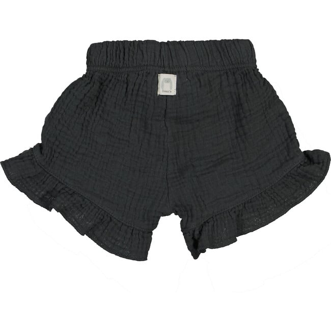 Ruffle Hem Shorts, Charcoal - Shorts - 2