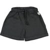 Heathered Drawstring Shorts, Charcoal - Shorts - 1 - thumbnail