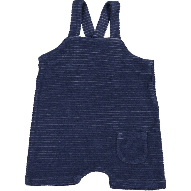 Ribbed Terry Dungaree, Navy