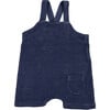 Ribbed Terry Dungaree, Navy - Overalls - 1 - thumbnail