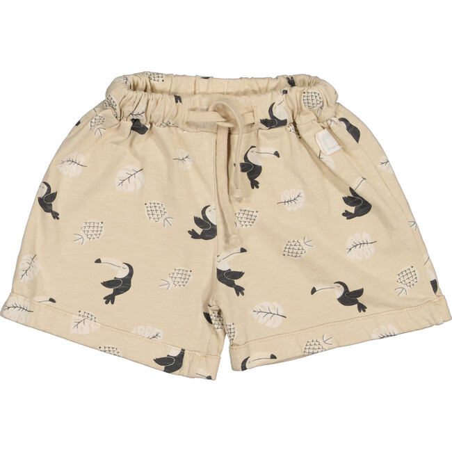 All-Over Toucan Print Shorts, Sand