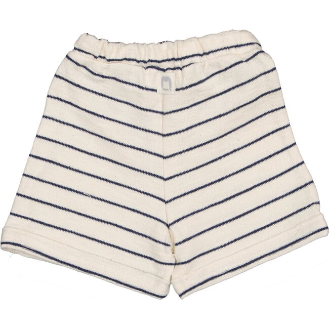 Striped Drawstring Shorts, Blue & Cream - Shorts - 2