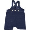 Ribbed Terry Dungaree, Navy - Overalls - 2