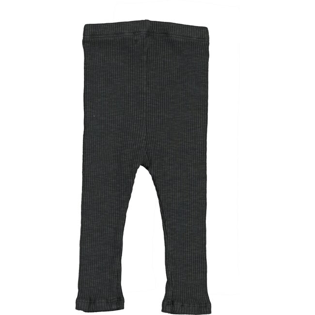 Ribbed Leggings, Charcoal - Leggings - 2