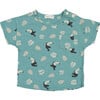 All-Over Toucan Print Short Sleeve T-Shirt.Sea Green - T-Shirts - 1 - thumbnail