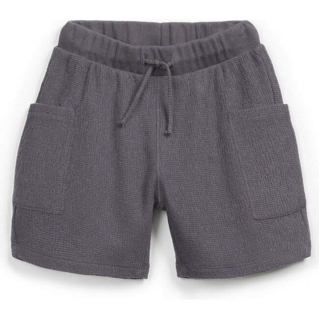 Elasticated Waist 2-Pocket Shorts, Grey