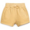 Bow Waist Sweatshorts, Mustard - Shorts - 1 - thumbnail