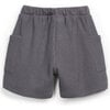 Elasticated Waist 2-Pocket Shorts, Grey - Shorts - 2