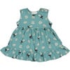 Toucan Print Sleeveless Dress, Sea Green - Dresses - 2