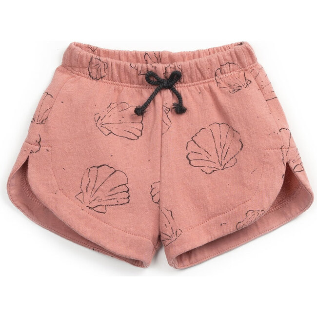 All-Over Clam Print Sweatshorts, Pink
