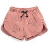 All-Over Clam Print Sweatshorts, Pink - Shorts - 1 - thumbnail