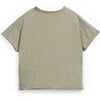 Short Sleeve Raw Edged Hem T-Shirt, Olive - T-Shirts - 2