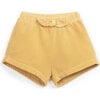 Bow Waistband Sweatshort, Mustard - Shorts - 1 - thumbnail