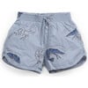 All-Over Shrimp Print Swim Shorts, Blue - Swim Trunks - 1 - thumbnail