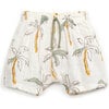 All-Over Palm Tree Print Shorts, Cream - Shorts - 1 - thumbnail