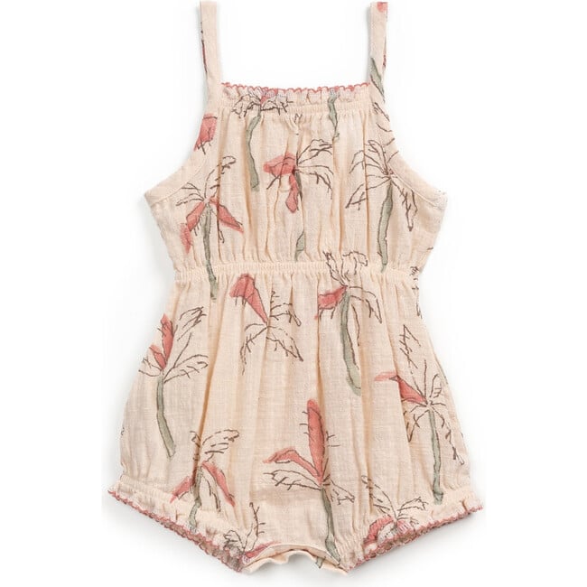 All-Over Palm Tree Print Playsuit, Beige & Multicolors - Rompers - 2