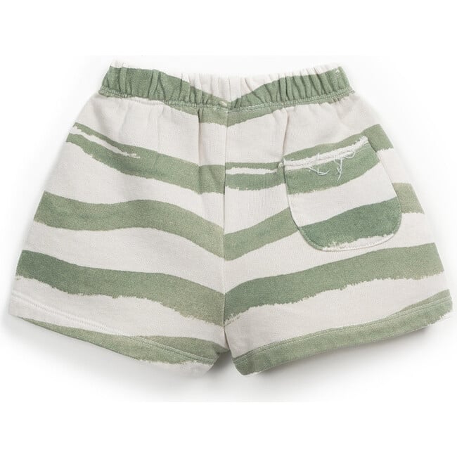 Wavey Striped Sweatshorts, Green & Multicolors - Shorts - 2