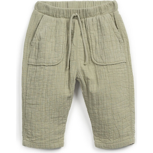 Drawstring 2-Pocket Pants, Olive